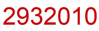 Number 2932010 red image