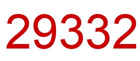 Number 29332 red image