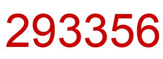 Number 293356 red image