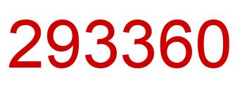 Number 293360 red image