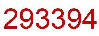 Number 293394 red image