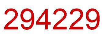 Number 294229 red image
