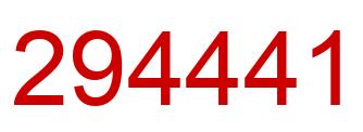 Number 294441 red image