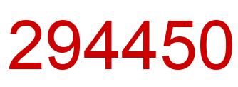 Number 294450 red image