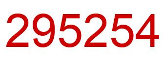 Number 295254 red image