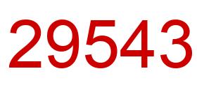 Número 29543 imagen rojo