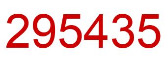 Number 295435 red image