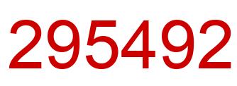 Number 295492 red image