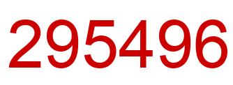 Number 295496 red image