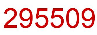 Number 295509 red image
