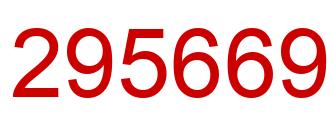 Number 295669 red image