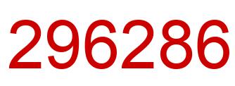 Number 296286 red image