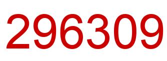 Number 296309 red image