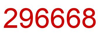 Number 296668 red image