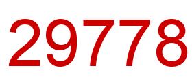 Number 29778 red image