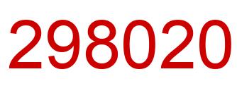 Number 298020 red image