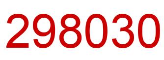 Number 298030 red image