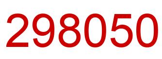 Number 298050 red image