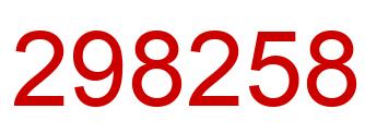 Number 298258 red image