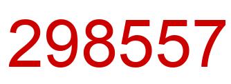 Number 298557 red image