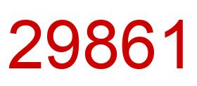 Number 29861 red image