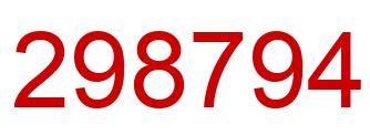 Number 298794 red image