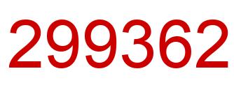 Number 299362 red image
