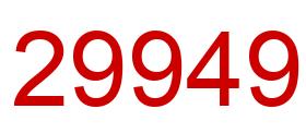 Number 29949 red image