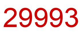 Number 29993 red image