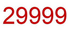 Number 29999 red image