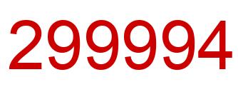 Number 299994 red image