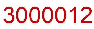 Number 3000012 red image