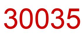 Number 30035 red image