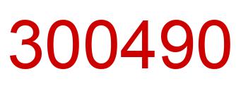 Number 300490 red image