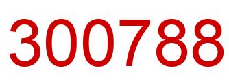 Number 300788 red image