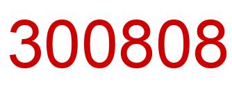 Number 300808 red image