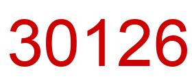 Number 30126 red image