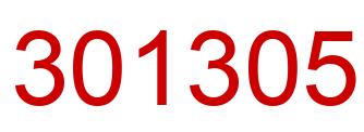 Number 301305 red image