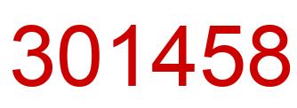 Number 301458 red image