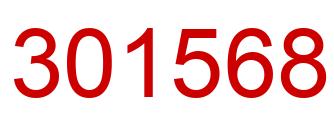 Number 301568 red image
