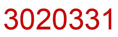 Number 3020331 red image