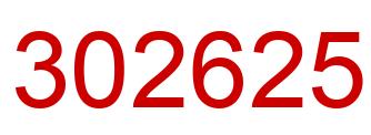 Number 302625 red image