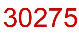 Number 30275 red image