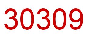Number 30309 red image