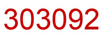 Number 303092 red image