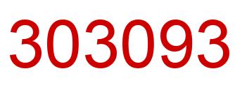 Number 303093 red image