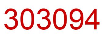 Number 303094 red image