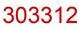 Number 303312 red image