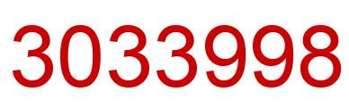 Number 3033998 red image
