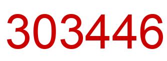 Number 303446 red image